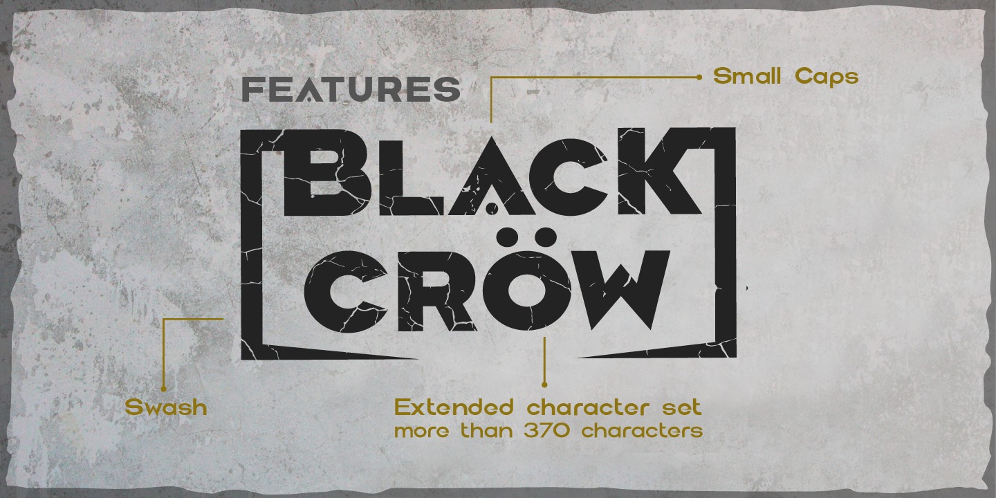 Ejemplo de fuente Black Crow #4